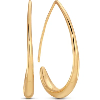 Ettika Simple Threader Hoop Earrings In Gold