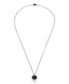 Ettika Single Circle Stone Necklace In Silver