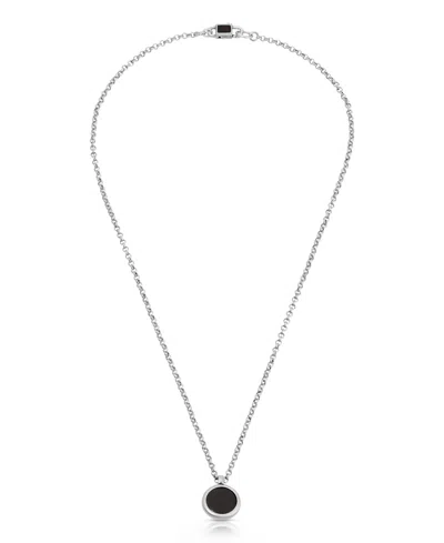 Ettika Single Circle Stone Necklace In Silver
