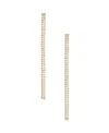 Ettika Singular Crystal 18k Gold Plated Drop Earrings In Gold