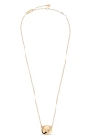Ettika Skipping Stone Pendant Necklace In Gold