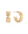 Ettika Metal Moderna Medium Half Hoop Earrings