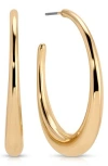 Ettika Smooth Oval Hoop Earrings In Gold