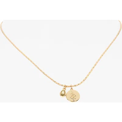 Ettika Snake Coin Pendant Necklace In Gold