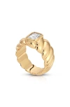 Ettika So Twisted Statement Ring In Brown