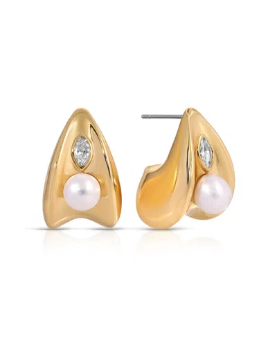 Ettika Soft Curve Hoop Earrings In Gold