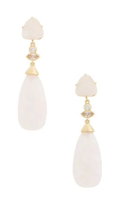 Ettika Solstice Drop Earrings In White