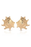 Ettika Sorrento Shell Statement Earrings In Gold