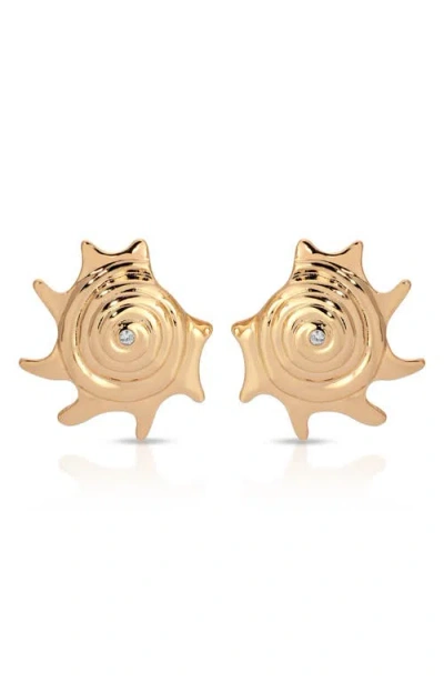 ETTIKA ETTIKA SORRENTO SHELL STATEMENT EARRINGS