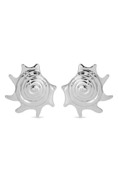 ETTIKA ETTIKA SORRENTO SHELL STATEMENT EARRINGS
