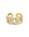 Ettika Cubic Zirconia Open Link Ring In Gold