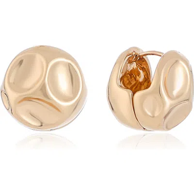 Ettika Sphere Huggie Hoop Earrings In Gold