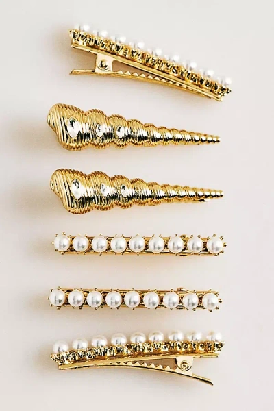 Ettika Spiral Seashell Hair Clips, Set Of 2