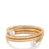 ETTIKA SPRING BAND 18K GOLD PLATED CUFF BRACELET