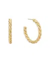 Ettika Spun Strands Hoop Earrings In Gold