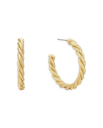 Ettika Spun Strands Hoop Earrings In Gold