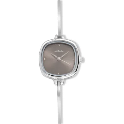 Ettika Square Case Slim Strap Watch In Metallic