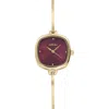 Ettika Square Case Slim Strap Watch In Burgundy