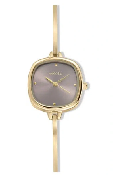 Ettika Square Case Thin Strap Watch In Gold
