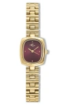 Ettika Square Dial Bracelet Watch, 20mm X 23mm In Gold