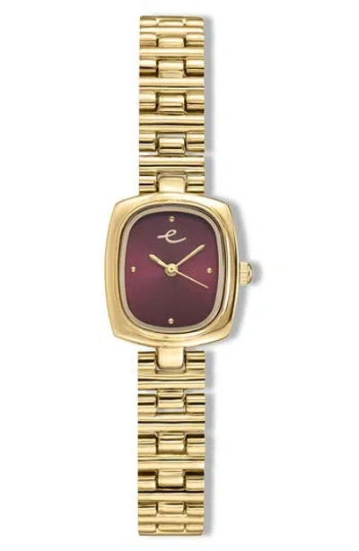 Ettika Square Dial Bracelet Watch, 20mm X 23mm In Gold
