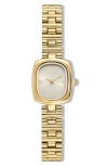 Ettika Square Dial Bracelet Watch, 20mm X 23mm In Gold
