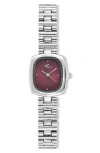 Ettika Square Dial Bracelet Watch, 20mm X 23mm In Metallic