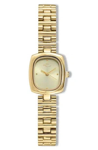 Ettika Square Dial Bracelet Watch, 20mm X 23mm In Gold