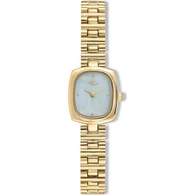 Ettika Square Dial Bracelet Watch, 20mm X 23mm In Gold
