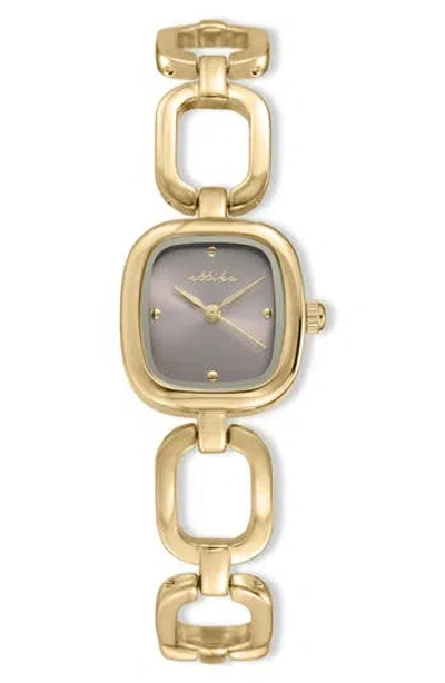 Ettika Square Link Bracelet Watch, 22mm X 23mm In Gold