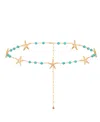Ettika Starfish And Turquoise Linked Body Chain In Turquoise