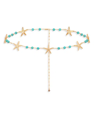 ETTIKA STARFISH & TURQUOISE LINKED BODY CHAIN