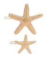 Ettika Beachcomber Set Of 2 Barrettes In Gold