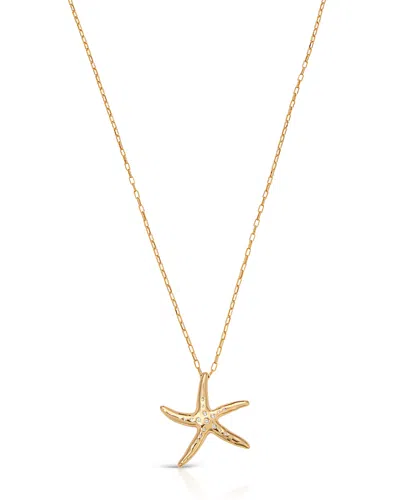 Ettika Starfish Luxe Pendant Necklace, 29.5-34.5 In Gold