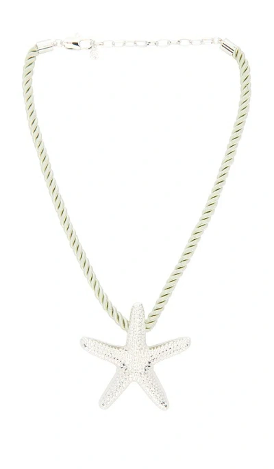 Ettika Starfish Statement Oendant Necklace In Metallic Silver