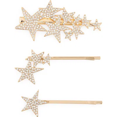 Ettika Starry Nights Assorted 3-pack Hairpin Set In Gold