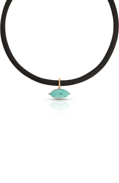 Ettika Statement Marquise Crystal Choker In Blue