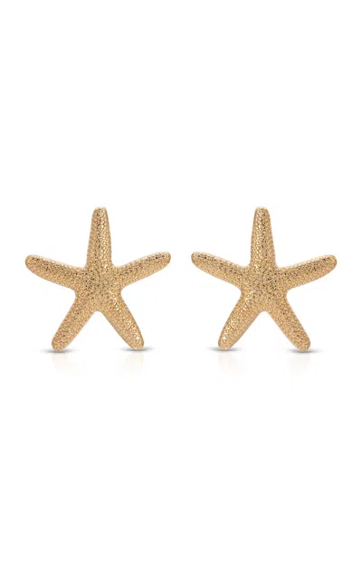 ETTIKA STATEMENT STARFISH STUD EARRINGS IN GOLD