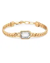 Ettika Deco Crystal Statement Cuban Chain Bracelet In Gold