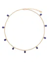 Ettika Deco Charm Necklace In Gold/blue