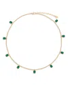 Ettika Deco Charm Necklace In Gold/green