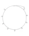 Ettika Deco Charm Necklace In Silver
