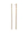 Ettika Straight Drop 18k Gold Plated Crystal Dangle Earrings In Gold