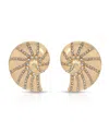 Ettika Studded Shell Statement Stud Earrings In Gold