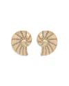 Ettika Studded Shell Statement Stud Earrings In Gold