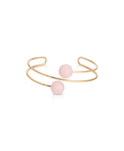 Ettika Summer Escape Turquoise Cuff Bracelet In Gold