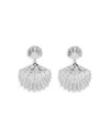Ettika Sun Drenched Shell Drop Earrings In White