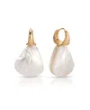 Ettika Sun Kissed Mother Of Pearl Hoop Earrings In White