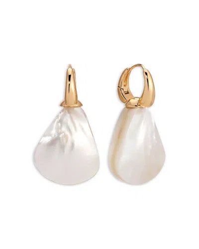 Ettika Sun Kissed Mother Of Pearl Hoop Earrings In White