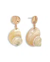 Ettika Sunken Treasure Shell Drop Earrings In Gold